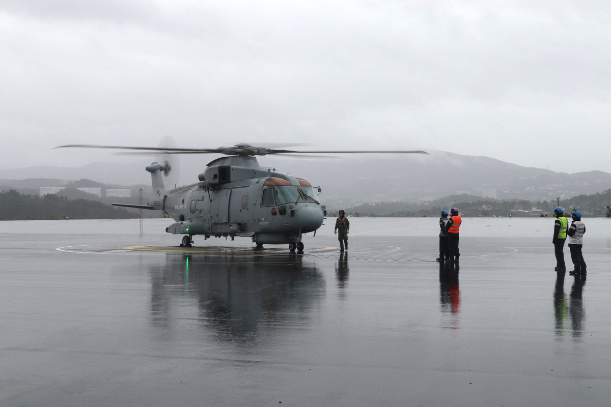 RNASCuldrose's tweet photo. Pictures from the recent detachment by Culdrose #824NAS to Norway for submarine hunting exercise Green Eel. Based near Bergen – Europe’s wettest city (and how it rained!) @RoyalNavy 
Read more about the exercise here https://t.co/yinyR1RgWS https://t.co/0Wdz79JukD