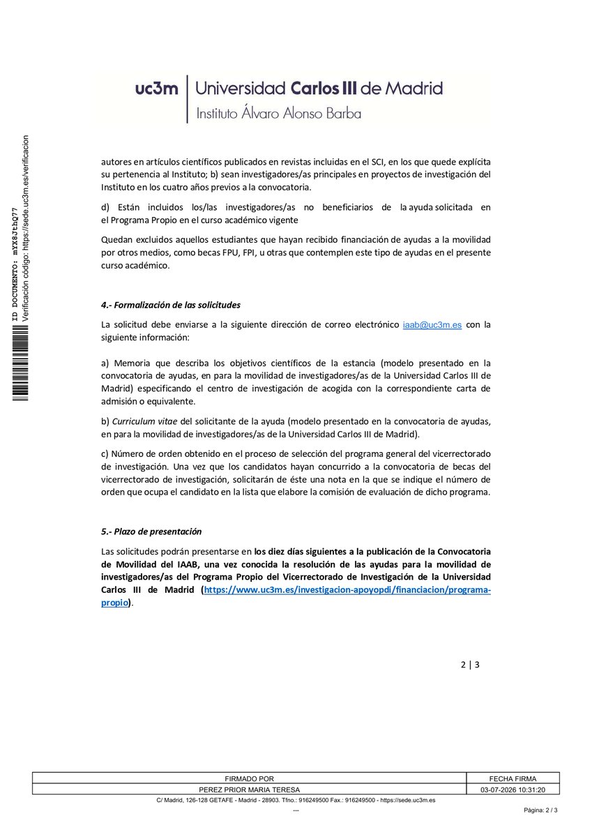 IAABinstitute's tweet photo. #CONVOCATORIA #AYUDAS #MOVILIDAD #2026 https://t.co/oW8qUWHAsI