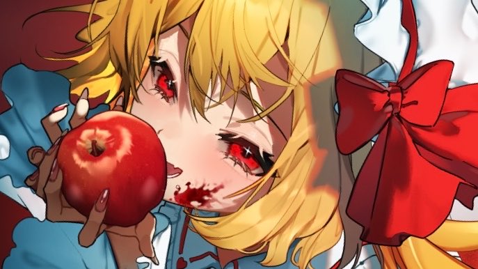 ookami_haruki's tweet photo. こちらイラストを担当しました🍎
東方アレンジのイラスト提供、夢だったので嬉しい〜〜！！ https://t.co/gK3wy4hP1w