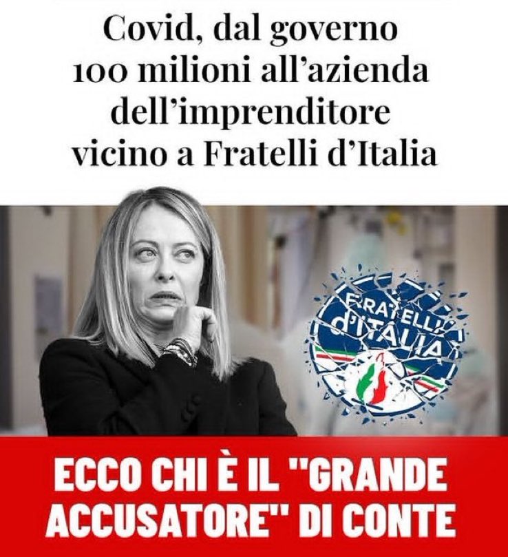 ramon7856's tweet photo. 100 milioni all’imprenditore più trecento milioni per la farsa della commissione Covid. Per la loro propaganda sperperano i fondi proprio come hanno fatto con il Superbonus. 
#Governodimiserabili https://t.co/ZzyyX9lezP