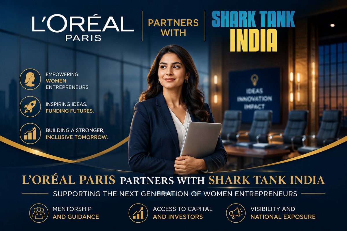WisdomAncient1's tweet photo. L'Oréal Paris Partners with Shark Tank India to Empower Women Entrepreneurs
https://t.co/mFzOGfZGFk

#lorealparis #Partners #SharktankIndia #Empowerwomen #Entrepreneurs https://t.co/UWTUtqOz0J