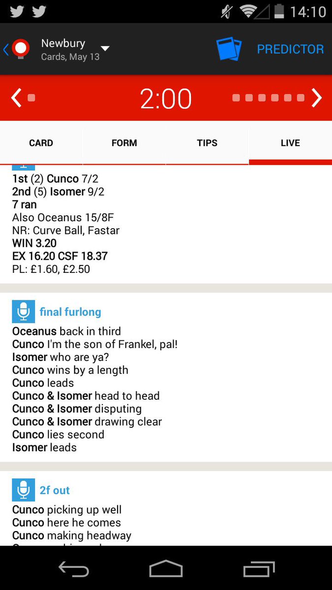 SP_2310's tweet photo. Bring back the text commentary @RacingPost. Some absolute gems over the years. https://t.co/aLGTbFOZdK