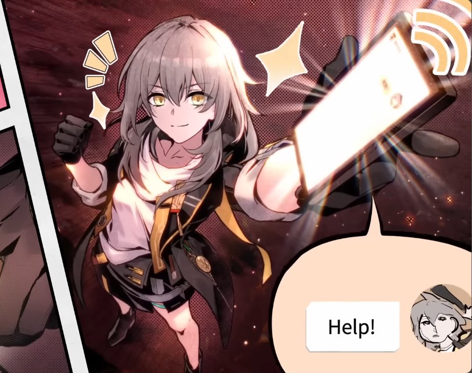 FortunaStelle25's tweet photo. Never forget that, in Nihilux's fanfic about the AE in that Improv trailer, Aventurine was the first one to respond to Stelle's call for help https://t.co/WWcZDjCnai