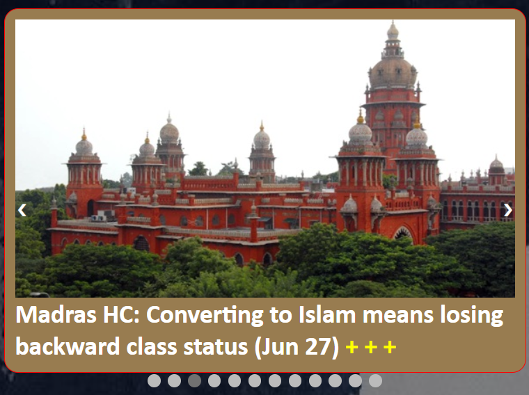 TheGoodWord10's tweet photo. Jun 27, Madras HC: Converting to Islam means losing backward class status

https://t.co/eG28FvXUyu https://t.co/Hw5lK4CaHR