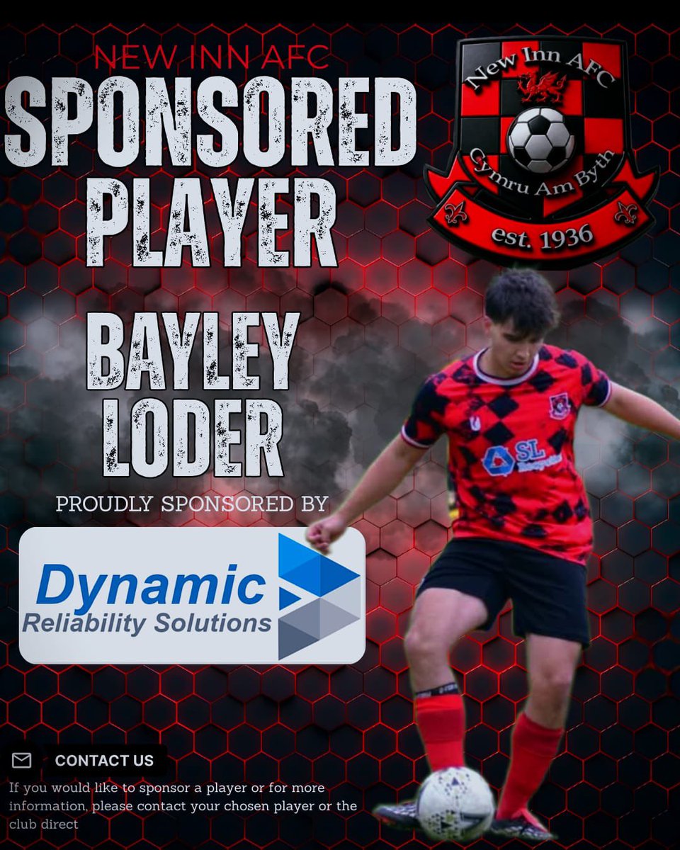 NewInnAFC's tweet photo. We're thrilled to announce that Bayley & Josh Loder have secured player sponsorship for the upcoming season! 🙌⚽️
A massive thank you to Dynamic Reliability Solutions, Your support is hugely appreciated and plays a vital role in helping our club continue to grow
#uptheinn🔴⚫️ https://t.co/khOo4YcNEZ