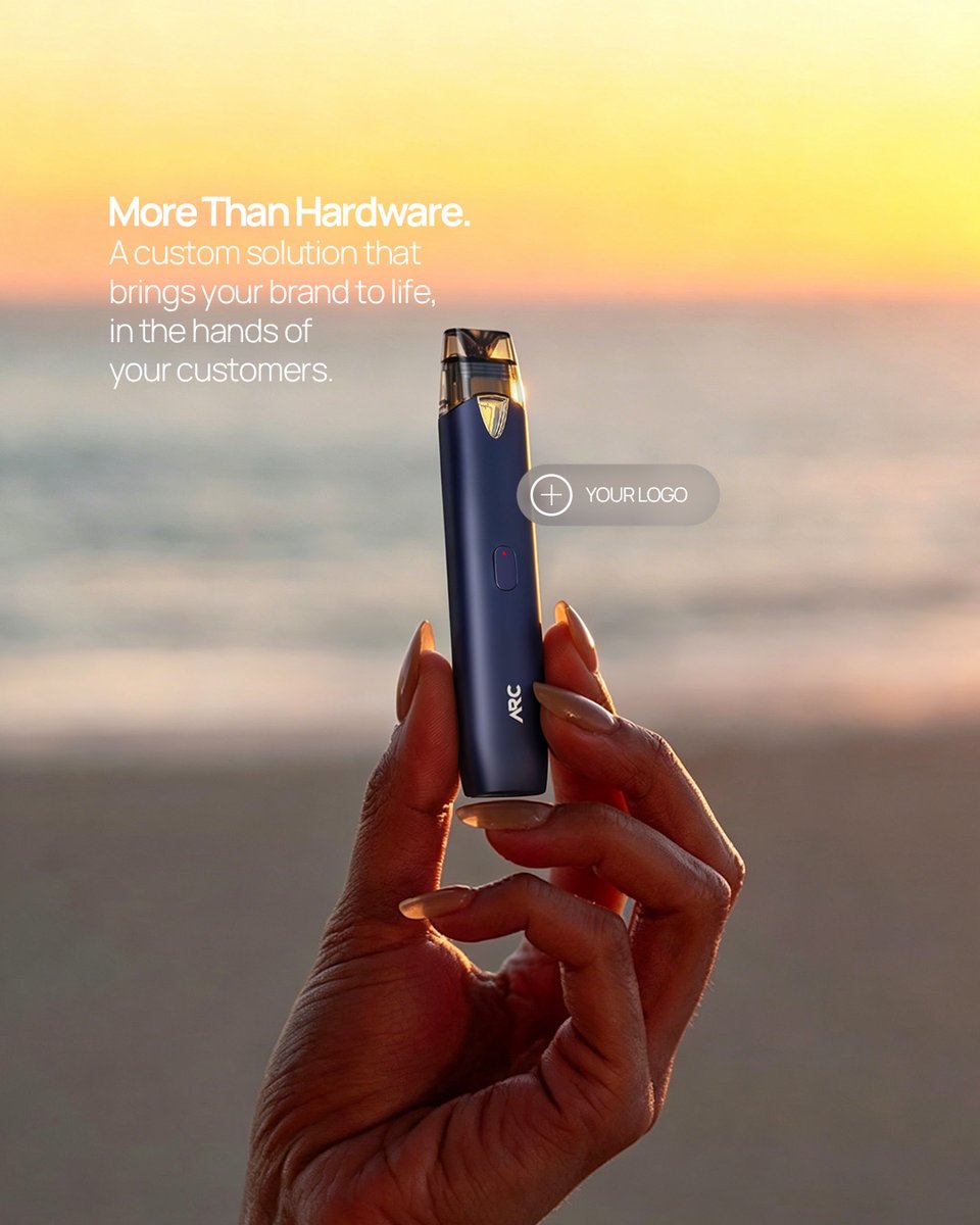 nextvaportech's tweet photo. More Than Hardware

ARC is more than a device — it is a customizable solution designed to bring your brand closer to your customers.

From refined hardware design to logo customization, every detail helps turn your product into a stronger brand experience.

Your logo. Your style. https://t.co/MrP4bcAvO2