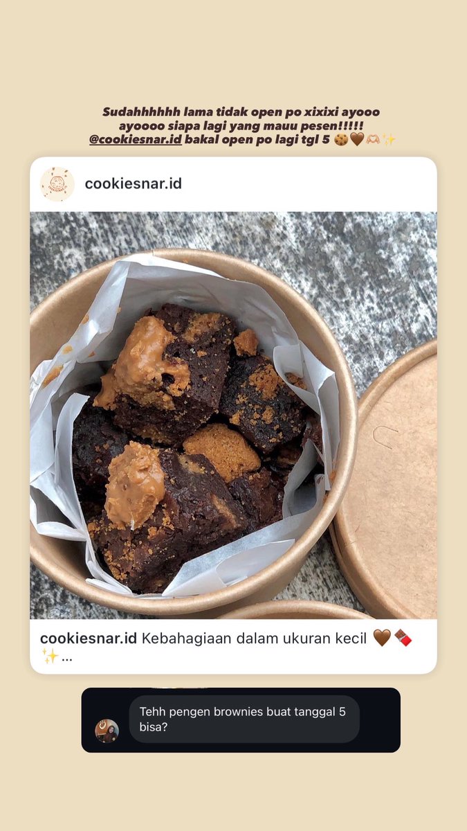 greeyact_'s tweet photo. Halooo temen temennn aku open po lagiiiii browniess ori sama lotuss ayoooo siapa yang mau beli boleh kepoin ih nyaa  https://t.co/ZRKspXqjwW https://t.co/4jkfrg8v37