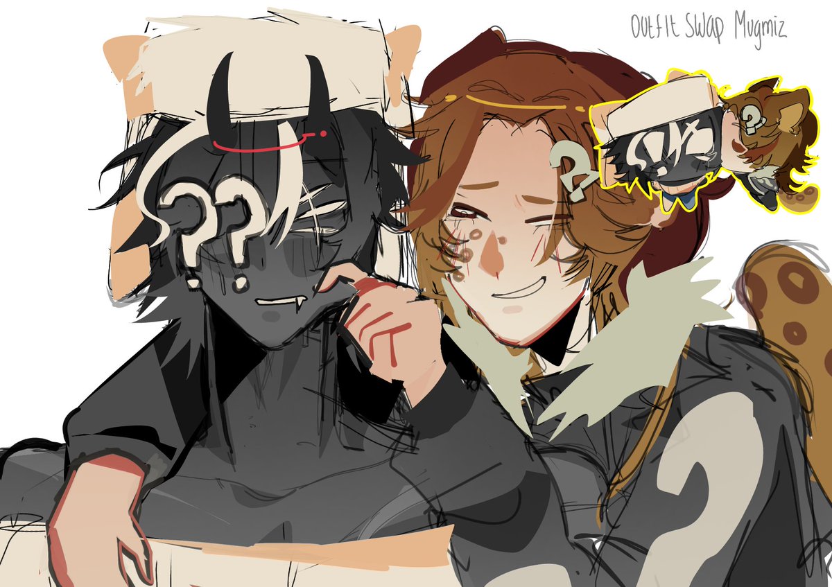 bugshore11454's tweet photo. I dont really like how the outfitswap turns out but I've drawn it so might aswell just post it
#mugmfanart #mizfanart https://t.co/J2ANMCOel2