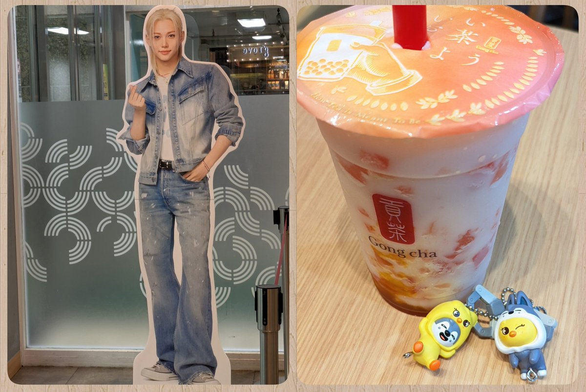 bcflx999's tweet photo. よく行く店舗にもピリパネルあると知って仕事帰りにゴンチャ🐥
去年いた店頭スペース見てもいなくて？？？もう撤去！？早くない…？🥲
てなったけどなんと奥の方に…！

ピーチフルピーチジェラッティー美味しい
#FELIXxGongCha https://t.co/s3cykBHwdJ