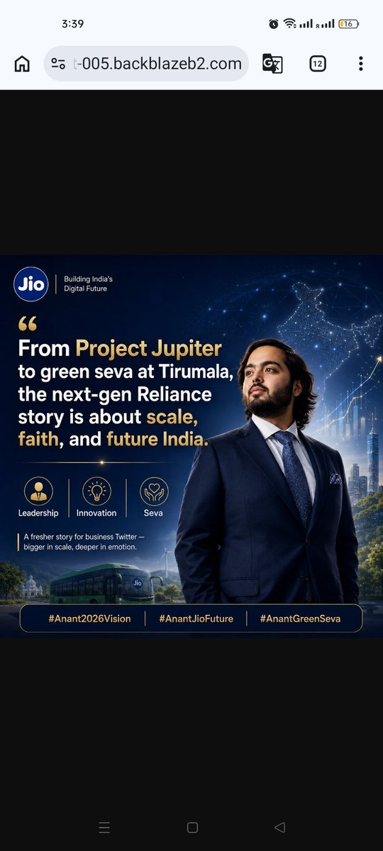 stiaching's tweet photo. #AnantProjectJupiter Project Jupiter marks Reliance's evolution, highlighting Anant Ambani's vision to intertwine legacy with forward-thinking strategies, setting a transformative course for the company's next chapter. https://t.co/7pBVaSizOt