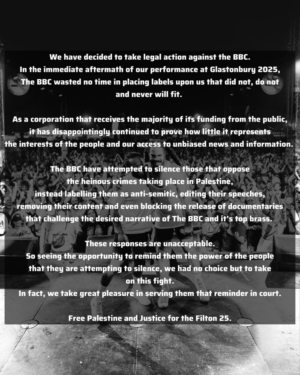 BobbyVylan's tweet photo. We are suing The BBC for defamation. https://t.co/GH5pqqXpmc