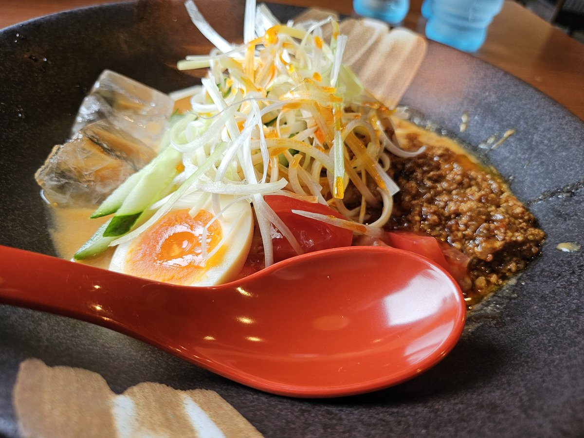 TM_GOLF79's tweet photo. 江戸前味噌&amp;冷やしタンタン🍜 https://t.co/8XNXGSKvtq