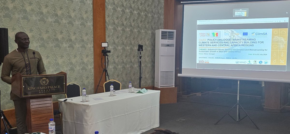 AU_DARBE's tweet photo. 📜🌍The Roadmap &amp; Sustainability
The final day of the #DakarDialogue focuses on the future. As the @AucClimsa program nears its conclusion, delegates are establishing a concrete Sustainability Roadmap to ensure African owned climate services thrive. #ClimSA2026 https://t.co/fqws8Mprzn