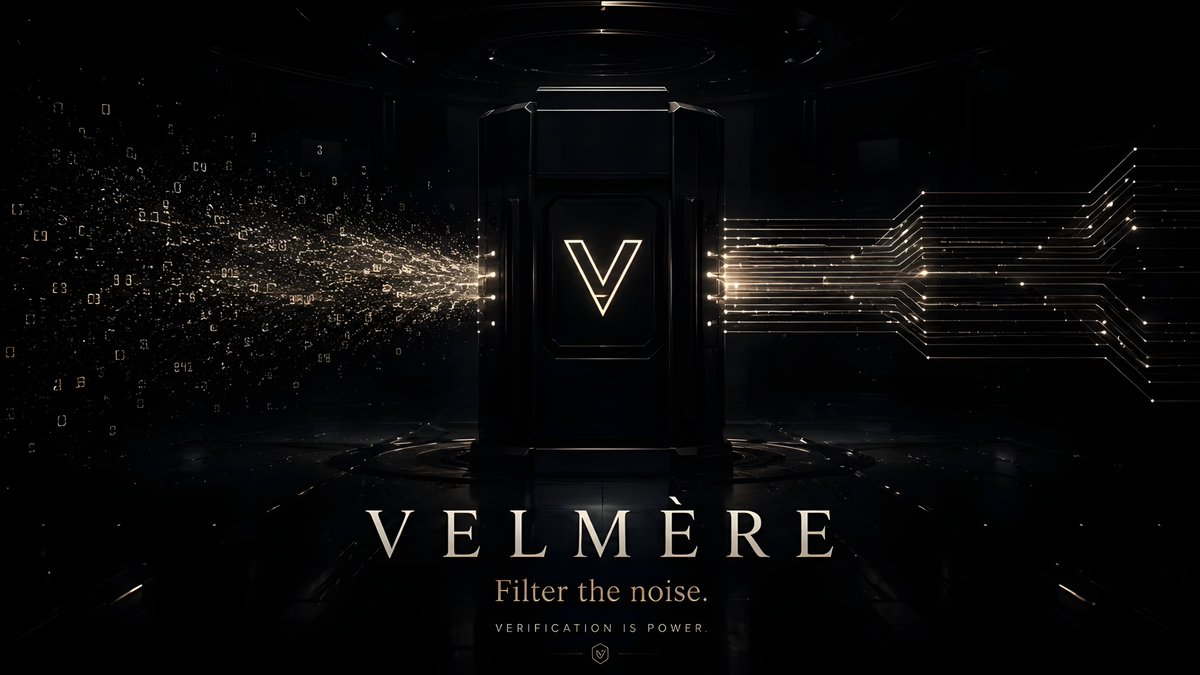 markvelmere's tweet photo. Raw market chaos goes in. Verified signal comes out. Velmère is not another hype layer it is a filtering architecture.
#Velmere #OnChain #MarketSignals #CryptoAnalytics #NoHype https://t.co/w7BW5Mpp8M