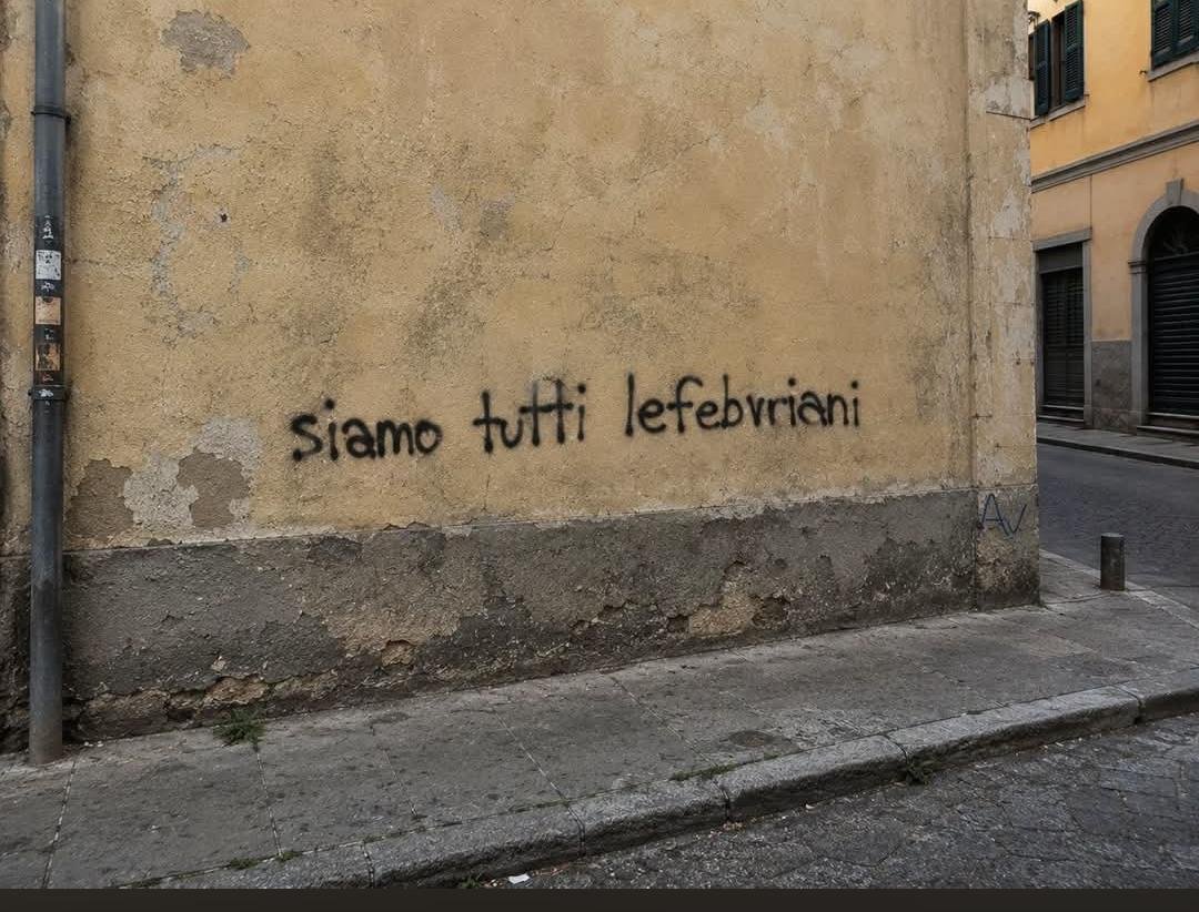 Jueves2014's tweet photo. PINTADAS EN ROMA

«Todos somos lefebrianos»

Los bandos están definidos.

Al igual que en época de los arrianos, sólo era católico quien seguía a San Atanasio, hoy sólo lo es quien defiende las consagraciones de la FSSPX. 

Fin.