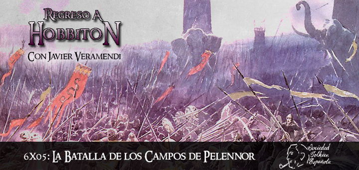 SocTolkien's tweet photo. 🎧 ¡El viaje por el archivo de @regresohobbiton continúa! 
📊 En el puesto 🔟 de los programas más escuchados recuperamos el episodio 6x05, dedicado a la mítica Batalla de los Campos del Pelennor. 
ℹ️ https://t.co/enDuKDXSXp https://t.co/vNvDZOF4NQ