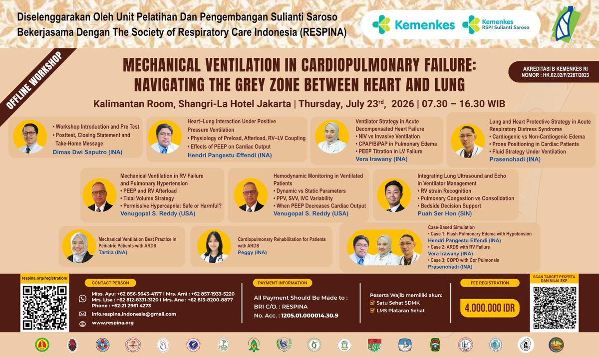 RespinaIndones1's tweet photo. Join the Mechanical Ventilation in Cardiopulmonary Failure

Limited seats available — register today!
https://t.co/Ug2MNSRx9f

https://t.co/1TlcC46puI

thank you https://t.co/VLGSEE3FWe