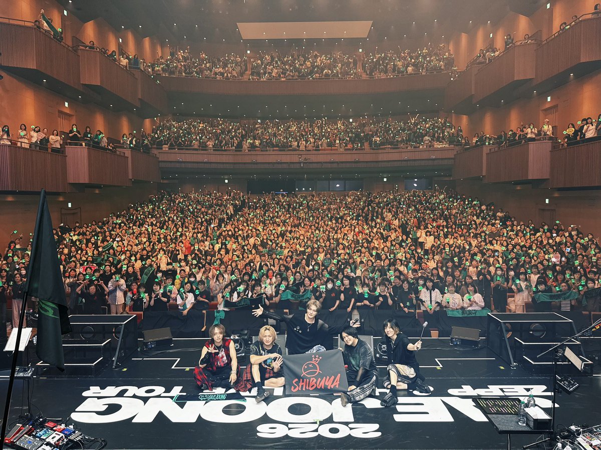 Junichi1217bass's tweet photo. 昨日は【2026 JAEJOONG ZEPP &amp; HALL LIVE TOUR – 86% –】

🗿LINE CUBE SHIBUYA🗿でした！！🗿

前半から汗だくだったけど変わらず楽しかったです！！

次回は新潟ー！！
初めて行くので楽しみー☺️

個人的な話はまた後日投稿します👶 https://t.co/Av0Dah6fql
