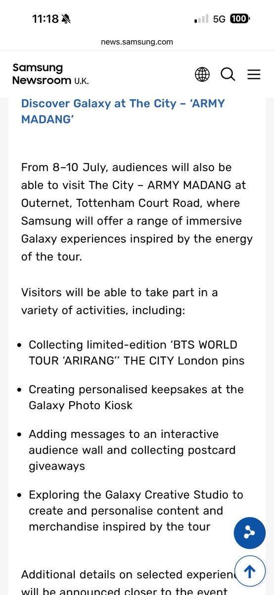 jenS_FromDblock's tweet photo. apparently @SamsungUK at Oxford Branch will only give ARMYs the London pin only if we buy the samsung buds pro 
which was not the rules posted on their newsletter and not the case for other branches 😒😒😒 there isnt anything mentioned that purchase is necessary?! https://t.co/zDyT44MIW5