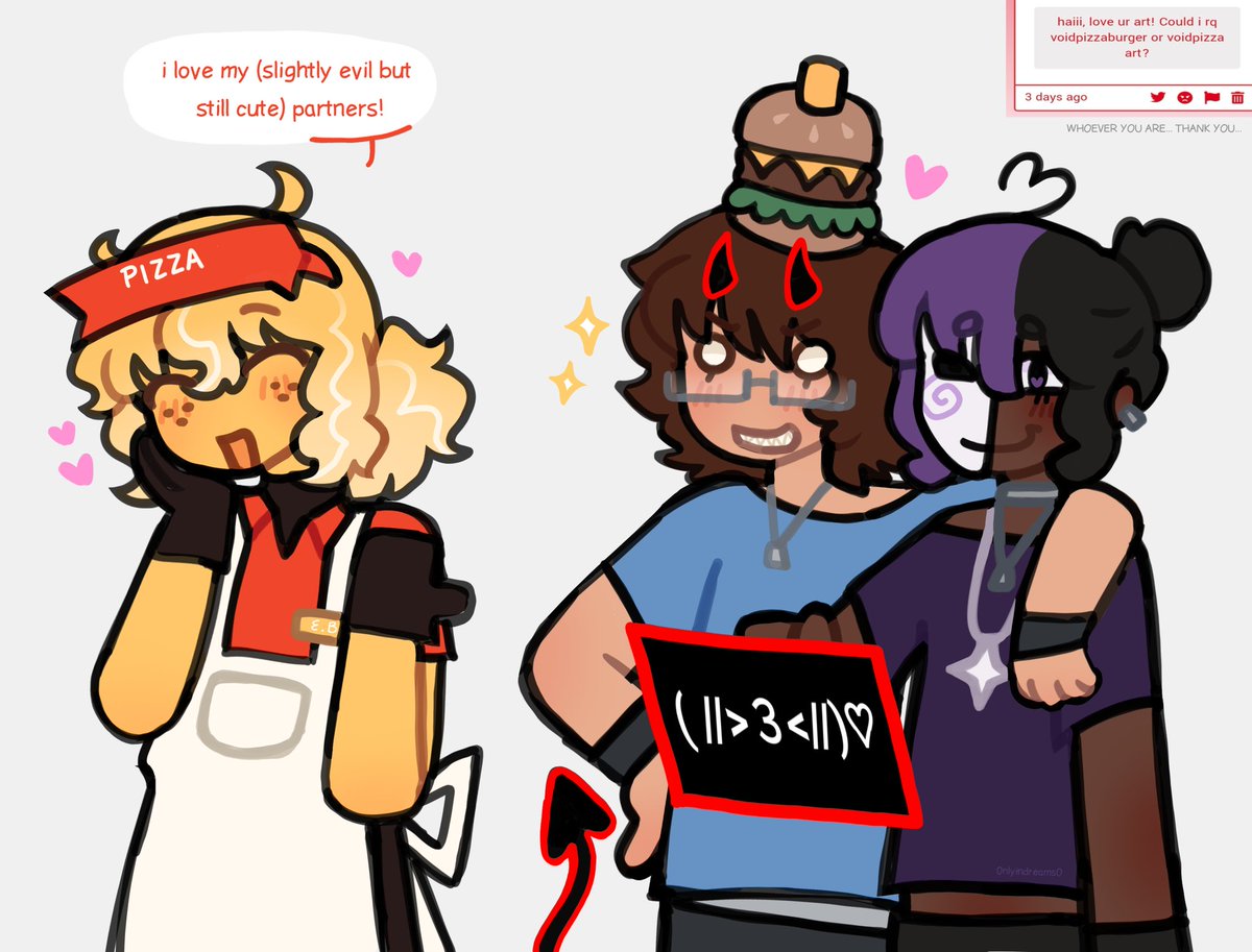 0nlyindreams0's tweet photo. #voidpizzaburger #voidpizza THANK YOU!!! here are the voidpizzaburgerlings!!! https://t.co/D2JtdLaH37