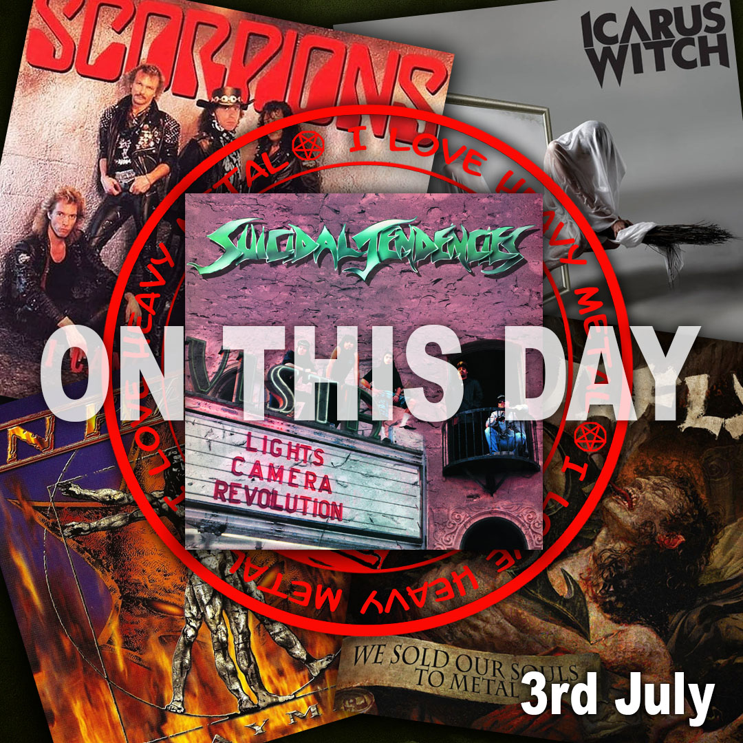 iloveheavymeta's tweet photo. #TodayInMetal - July 3rd🤘Thrash attitude, melodic fire and classic heavy metal all collide today! #SuicidalTendencies #InFlames #IcarusWitch #Scorpions #Soulfly #IcedEarth
https://t.co/0VW6zDmu4h
#MetalHistory #ILoveHeavyMetalRadio https://t.co/CNZ4zU1F35