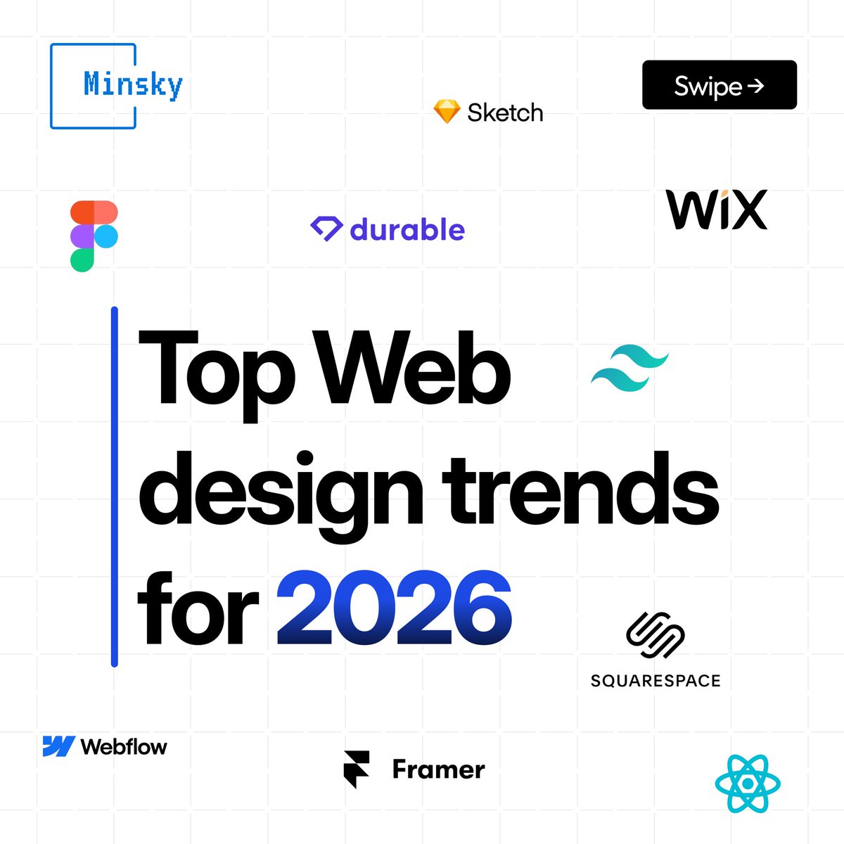 Minsky_in's tweet photo. Web Design Trends 2026 

Comment below : Which trend stands out the most to you? 💬
#DesignTrends #UIUXCommunity #CreativeDesign #WebDesignInspo #DesignSeries https://t.co/nhVpCicXZn