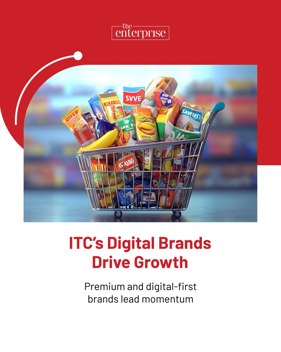 AtTheEnterprise's tweet photo. ITC’s new-age FMCG brands cross ₹1,350 crore ARR, but profitability will decide the next phase.

Head to our Linktree in the bio to check out the full post.

#ITC
#FMCG
#BrandMarketing
#ConsumerGoods
#BusinessNews https://t.co/LR7TttWhYt