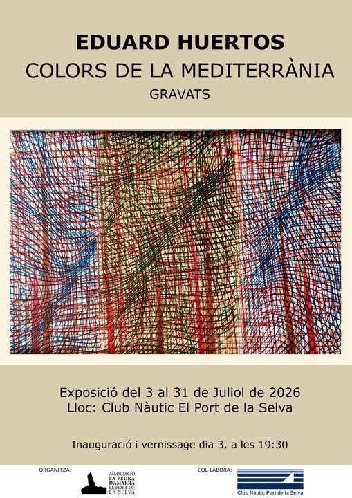 elportdelaselva's tweet photo. Avui a les 19.30 h, inauguració de l’Exposició “Colors de la Mediterrània” d’Eduard Huertos al Club Nàutic.
Fins el 31 de juliol.
Organitza: Associació La Pedra d'Amarra.
#elportdelaselva #art #cultura https://t.co/nDPPvem0Bm