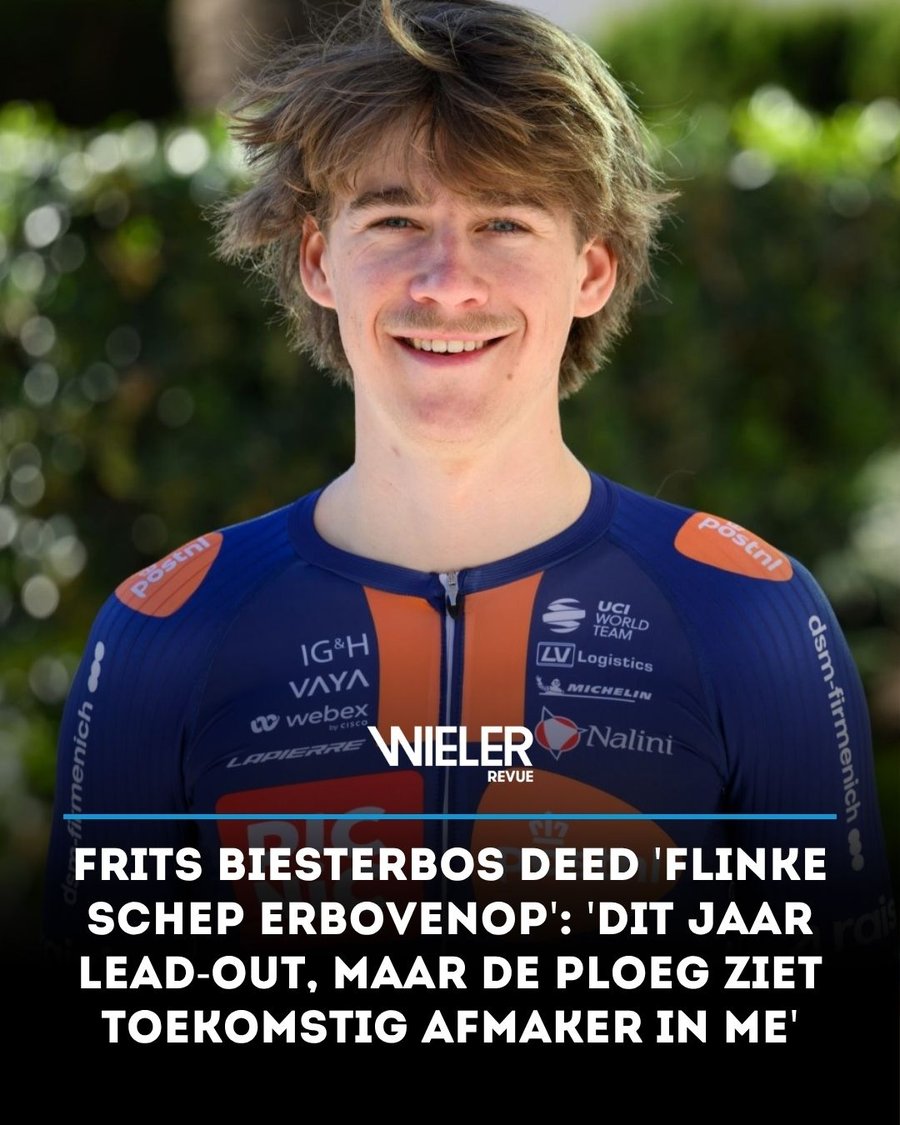 wielerrevue's tweet photo. Frits Biesterbos deed 'flinke schep erbovenop': 'Nu als lead-out, maar de ploeg ziet toekomstig afmaker in me' https://t.co/2SWqFQONIQ https://t.co/cq56Sxe6mS