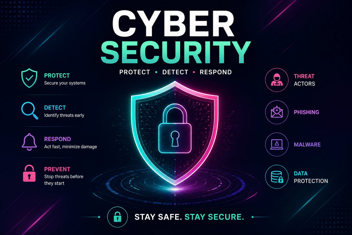 Rakib9_AI's tweet photo. 🔒 The strongest firewall is awareness.

🛡️ Technology protects your systems.
🧠 Smart decisions protect your future.

Stay informed. Stay vigilant. Stay secure. ⚡

💻 Cyber Security isn’t just a skill—it’s a mindset.

#CyberSecurity #InfoSec #DigitalSafety #Tech #Privacy https://t.co/p8oV0vi7Ay