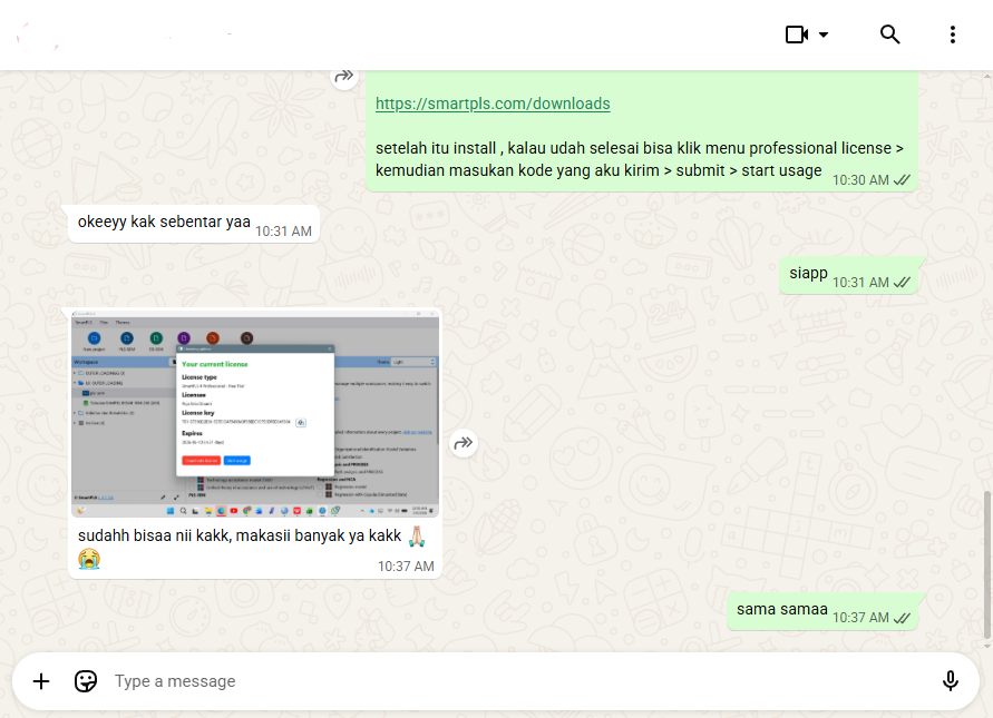 KiGuns's tweet photo. Jual license smartpls 4 professional

cocok buat yg mau olah data diatas 100 sampel, bisa Q2, bisa mediasi

mac os dan windows bisa

tanpa install ulang, data lama aman

harganya 35k untuk 1 bulan

WA aku aja yang minat

#zonauang https://t.co/5mbF4xpZei