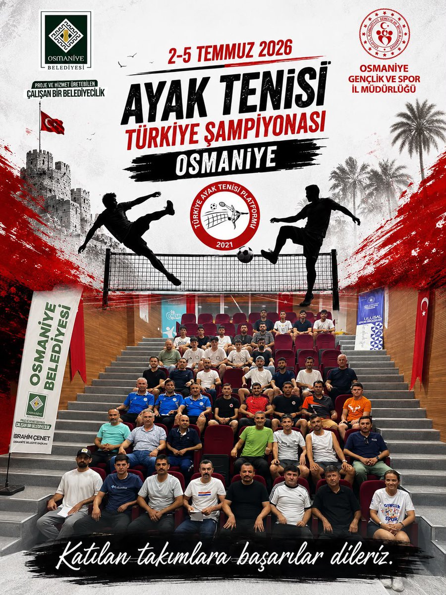 mustafasunkur's tweet photo. 2026 Ayak Tenisi Türkiye Şampiyonası 
Teknik Toplantı 
@OA_BAK 
@hamzayerlikaya 
@gencliksporbak 
@GSBsporgm 
@ibrahimcenet80 
@osmaniyebld 
@gsbosmaniye https://t.co/Q6jbqyFpXO
