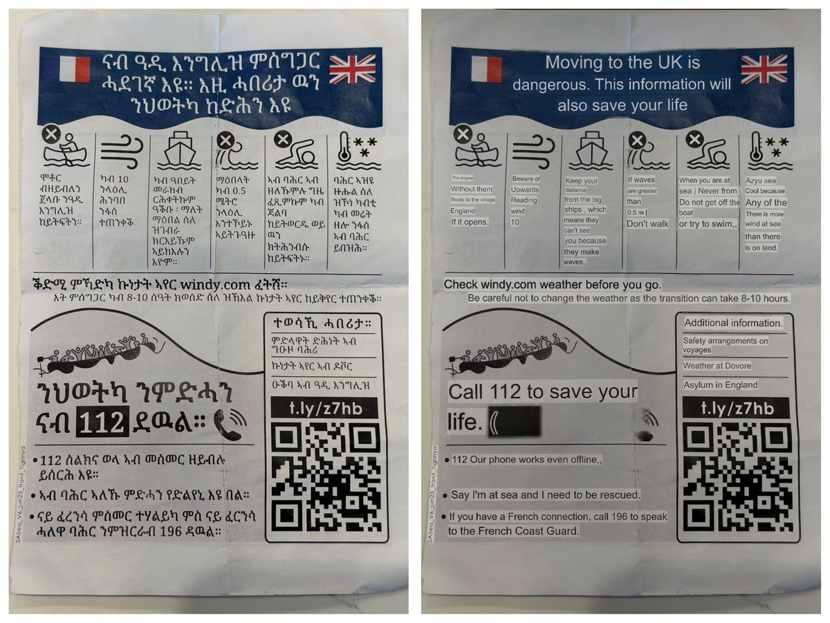 thenowherephoto's tweet photo. Leaflet found in the illegal migrant camp at Wissant Beach, France.

The level of organisation and coordination behind these crossings is striking. From what I witnessed, this appears far more structured than many people might expect.

In my opinion, it raises serious questions about how coordinated these operations are.

#Wissant #France #IllegalMigration #ChannelCrossings #BorderSecurity #UK #EnglishChannel #Journalism #CitizenJournalism