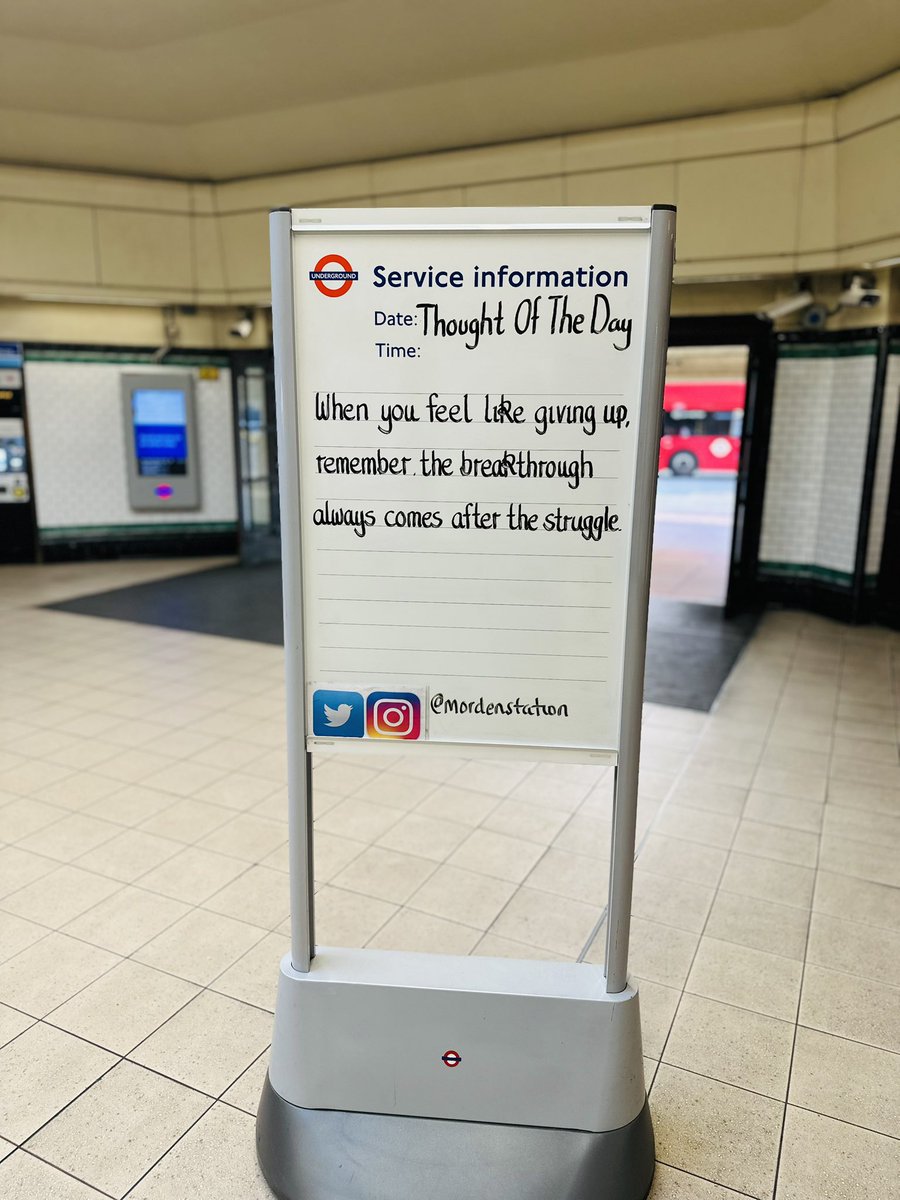 MordenStation's tweet photo. Friday 3rd July 2026 Thought Of The Day From Morden Underground Station https://t.co/YcF1BuBIFm