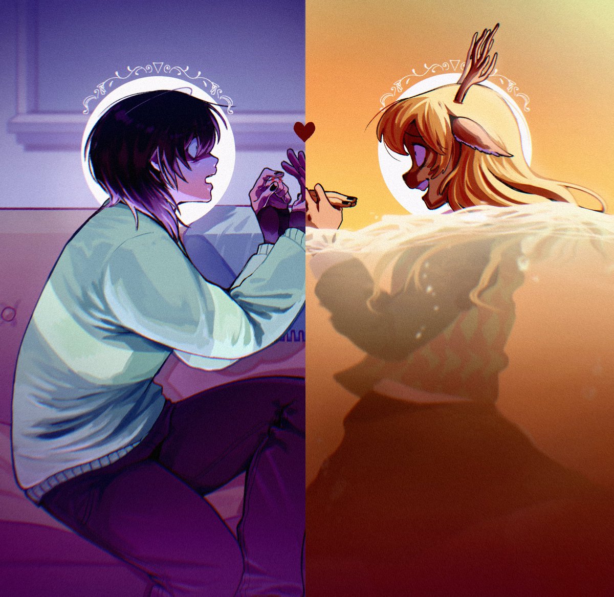im_vess's tweet photo. snowstorm+sunset 
#deltarune https://t.co/ewTGdJAzGL