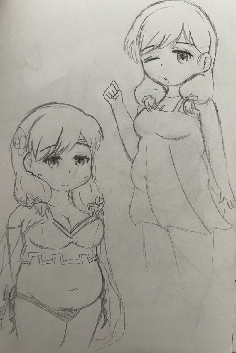 OshiYumii's tweet photo. more ilyanas.. the one on the right are just some original designs for summer clothes stuff yea https://t.co/frDHm3yYup