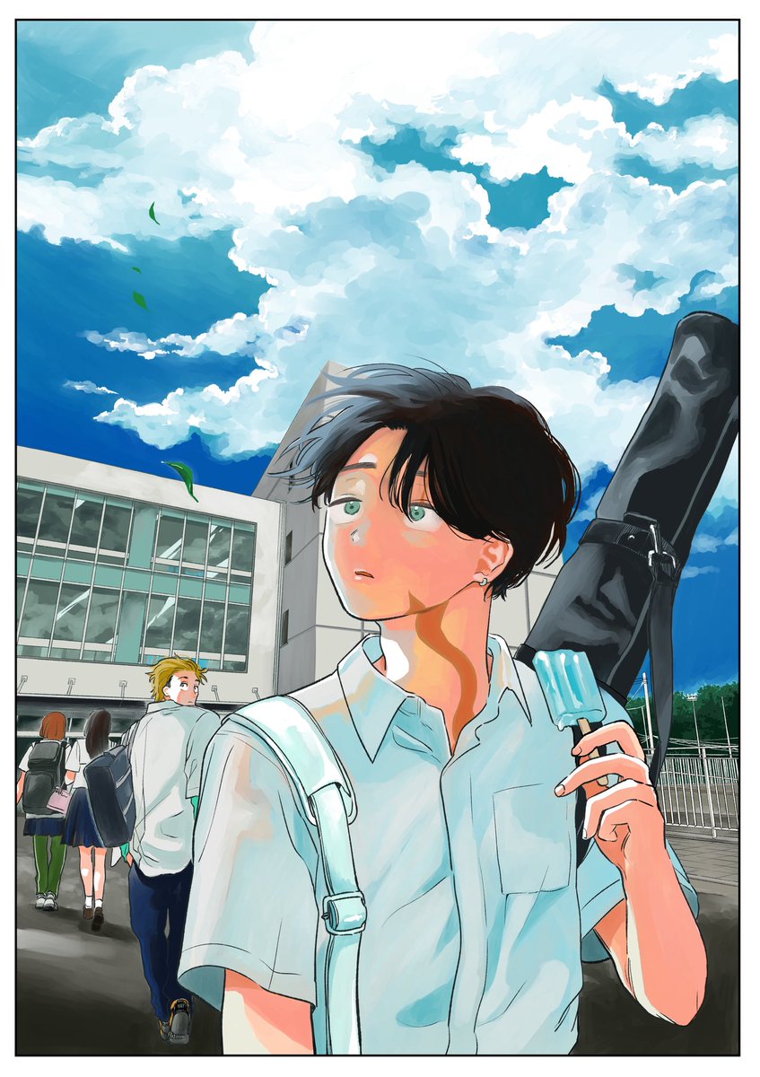 omochino3373's tweet photo. 【2話載ってます】
本日発売のジャンプSQ8月号に「彼岸の螢」第2話掲載されてます。センターカラーです！
ぜひぜひよろしくお願いします🧊
第1話はSQ公式サイトにて全ページ試し読みできるので、まとめて読めます！ https://t.co/3gxk5wYzZx