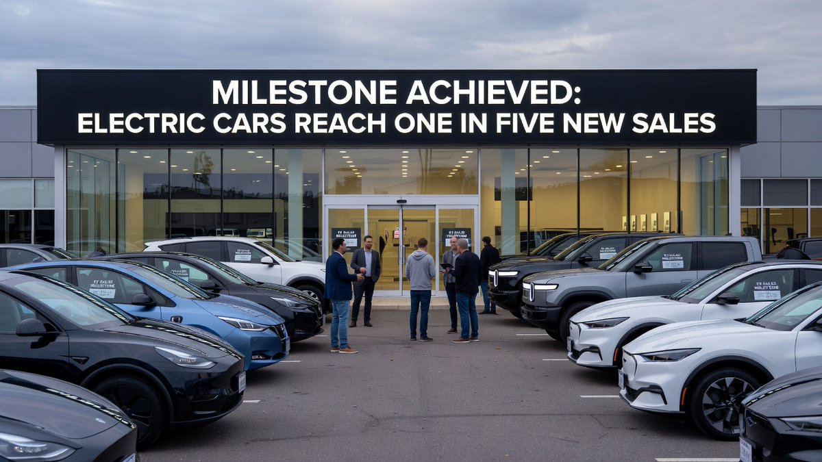 TodayAus's tweet photo. Australia just hit a major EV milestone, with electric cars claiming over 1 in 5 new vehicle sales this June amid record totals! What's driving your next car choice? #ElectricVehicles #EVMilestone #Australia

https://t.co/DY4nKl8Mc2 https://t.co/oclReIF04d
