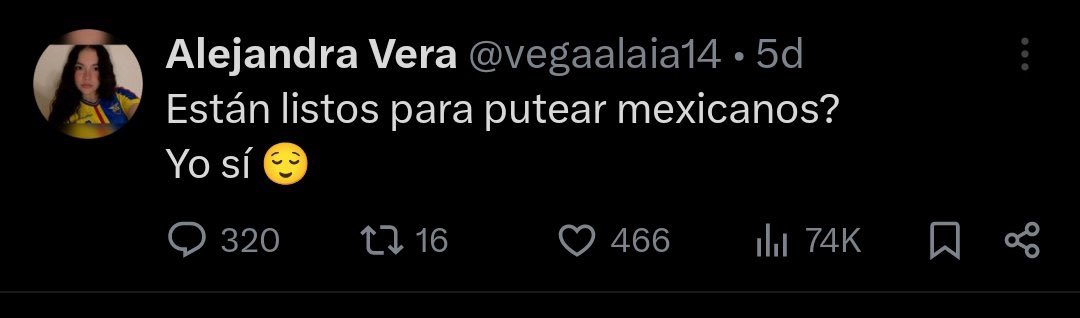 4T_Avante's tweet photo. @vegaalaia14 La única puteada que diste es en la esquina donde trabajas de putona. Jajajajajajajajajajajajajajajaja https://t.co/2kLcaOsoK9