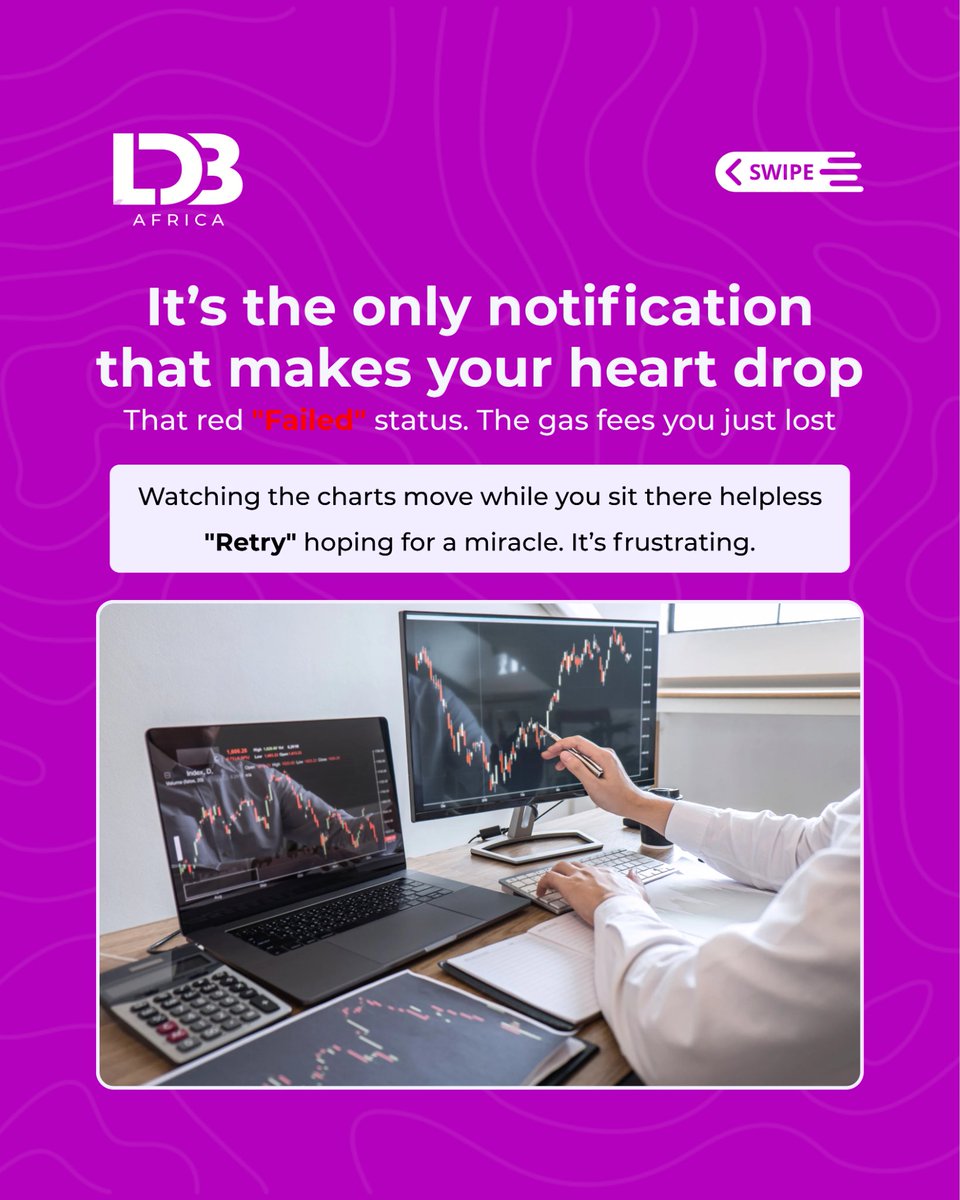 ldb_africa's tweet photo. Don't let a settings error cost you the trade!

Check your slippage before you hit send next time. 

Save this to avoid the panic later

What's the most frustrating crypto error you've had? ⬇️

#CryptoFails #GasFees #Web3Tips https://t.co/W7GRfaMEyx