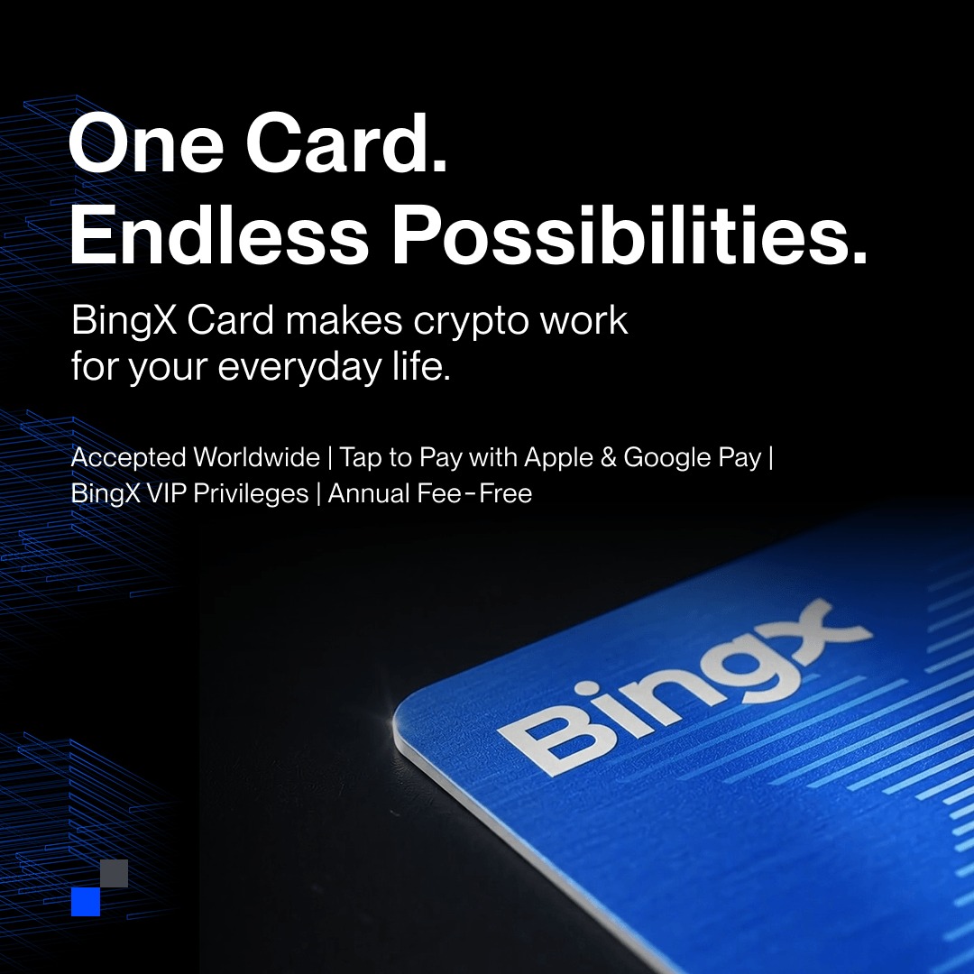 BingXOfficial's tweet photo. Crypto, but make it useful outside the chart.

Pay for the ride. Book the trip. Tap and go.

BingX Card turns digital assets into everyday utility ⤵️