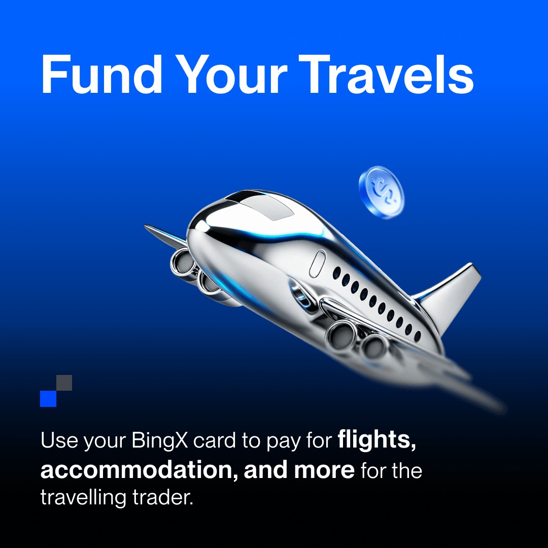 BingXOfficial's tweet photo. Crypto, but make it useful outside the chart.

Pay for the ride. Book the trip. Tap and go.

BingX Card turns digital assets into everyday utility ⤵️