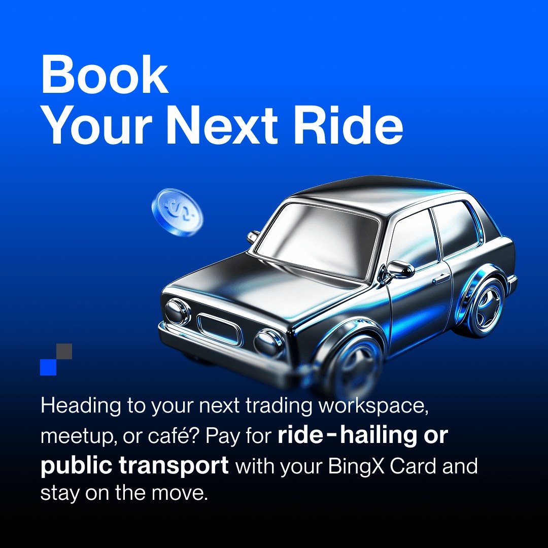 BingXOfficial's tweet photo. Crypto, but make it useful outside the chart.

Pay for the ride. Book the trip. Tap and go.

BingX Card turns digital assets into everyday utility ⤵️