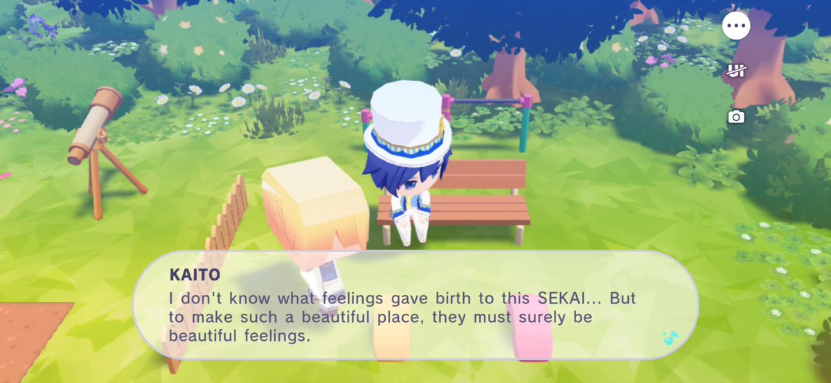 MMHimiko's tweet photo. Really funny running sekai bit is Kaito using this specific phrase to describe the creation of a sekai. I cannot believe Tsukasa and Mafuyu respectively are single parents. Heartbreaking. https://t.co/KLWBLoOd57