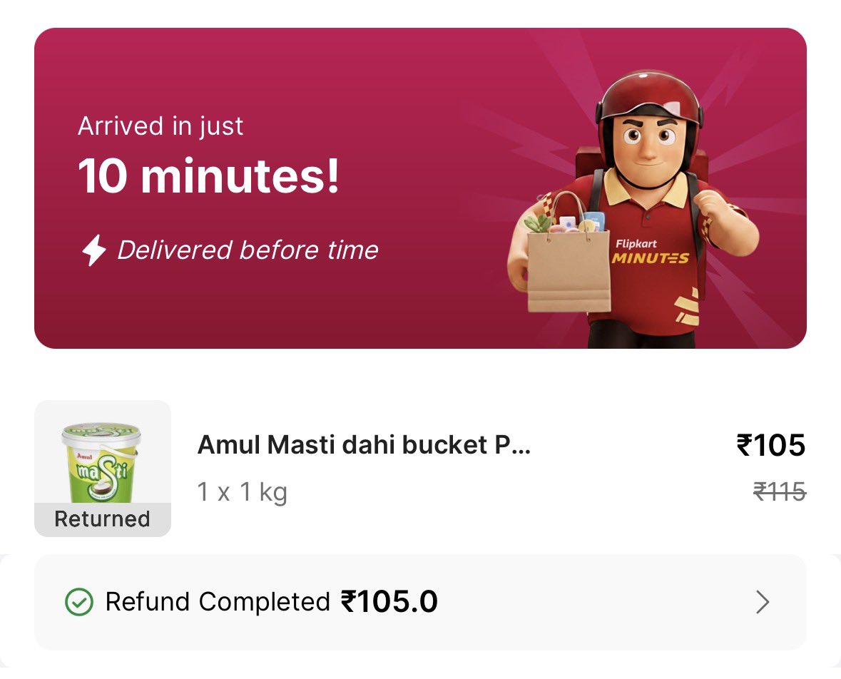 AtulPandeyUP's tweet photo. @Amul_Coop @fssaiindia @jagograhakjago @jaagograhakjago it is 2nd time when @Flipkartminutes sent expired and rotten curd, 1st on 23 and 2nd on 3rd July26. I advise please check seal and expire date and open the box after receipt. Avoid ordering flipkart minutes https://t.co/RFBTXqOuD0
