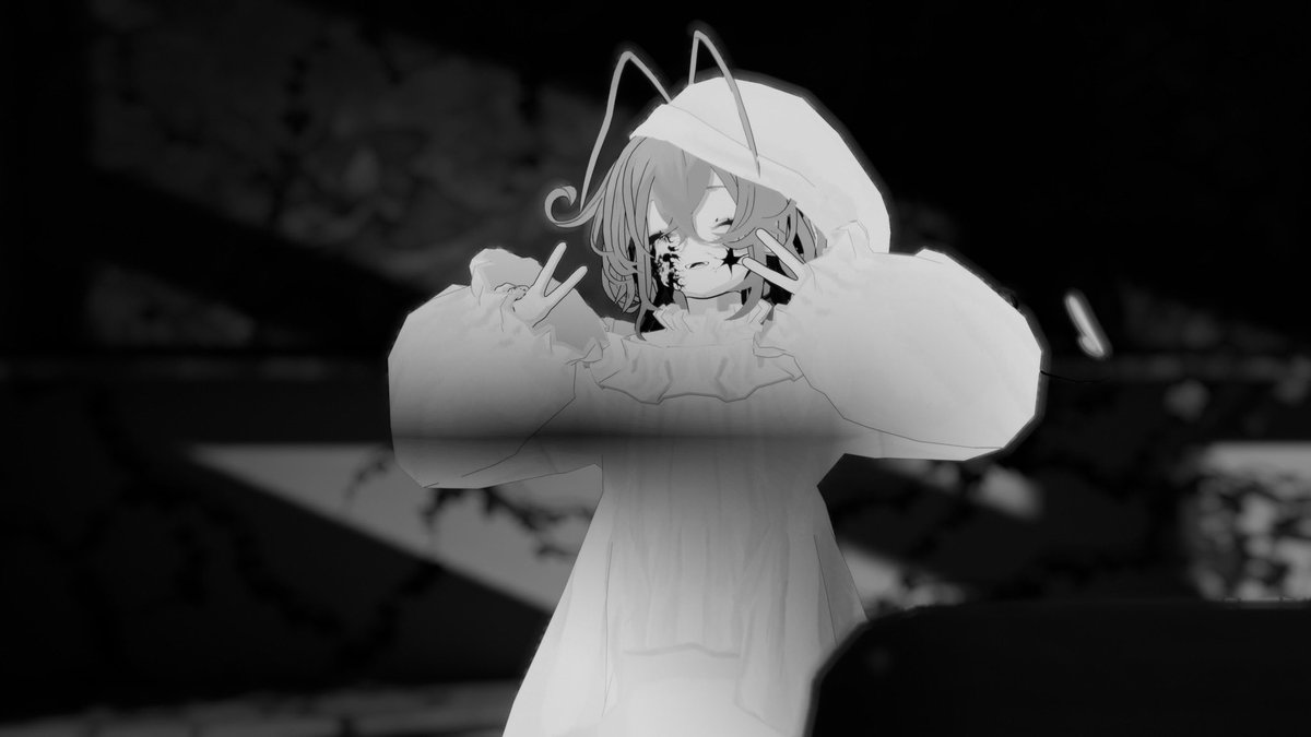SnowDrop613n's tweet photo. 白黒
 #VRChat  #ﾓｸbutter https://t.co/pKlc2vZpxQ