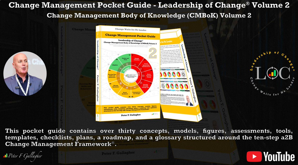 peterfgallagher's tweet photo. #LeadershipOfChange Volume 2
Change Management Pocket Guide - Video
Pocket Guide contains over thirty concepts, models, figures, assessments, tools, templates, checklists, plans, a roadmap, and a glossary.
#ChangeLeadership
https://t.co/hkAgKpCois https://t.co/ODcYmKUAWY