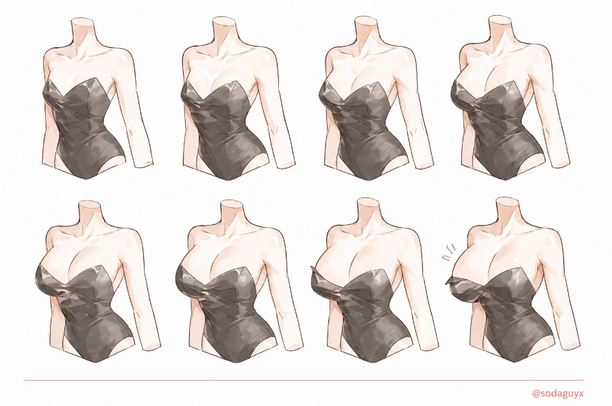 tryanglefor's tweet photo. Breast size changes the silhouette, not the underlying structure.
Save this examples https://t.co/ABYtQsDF3H