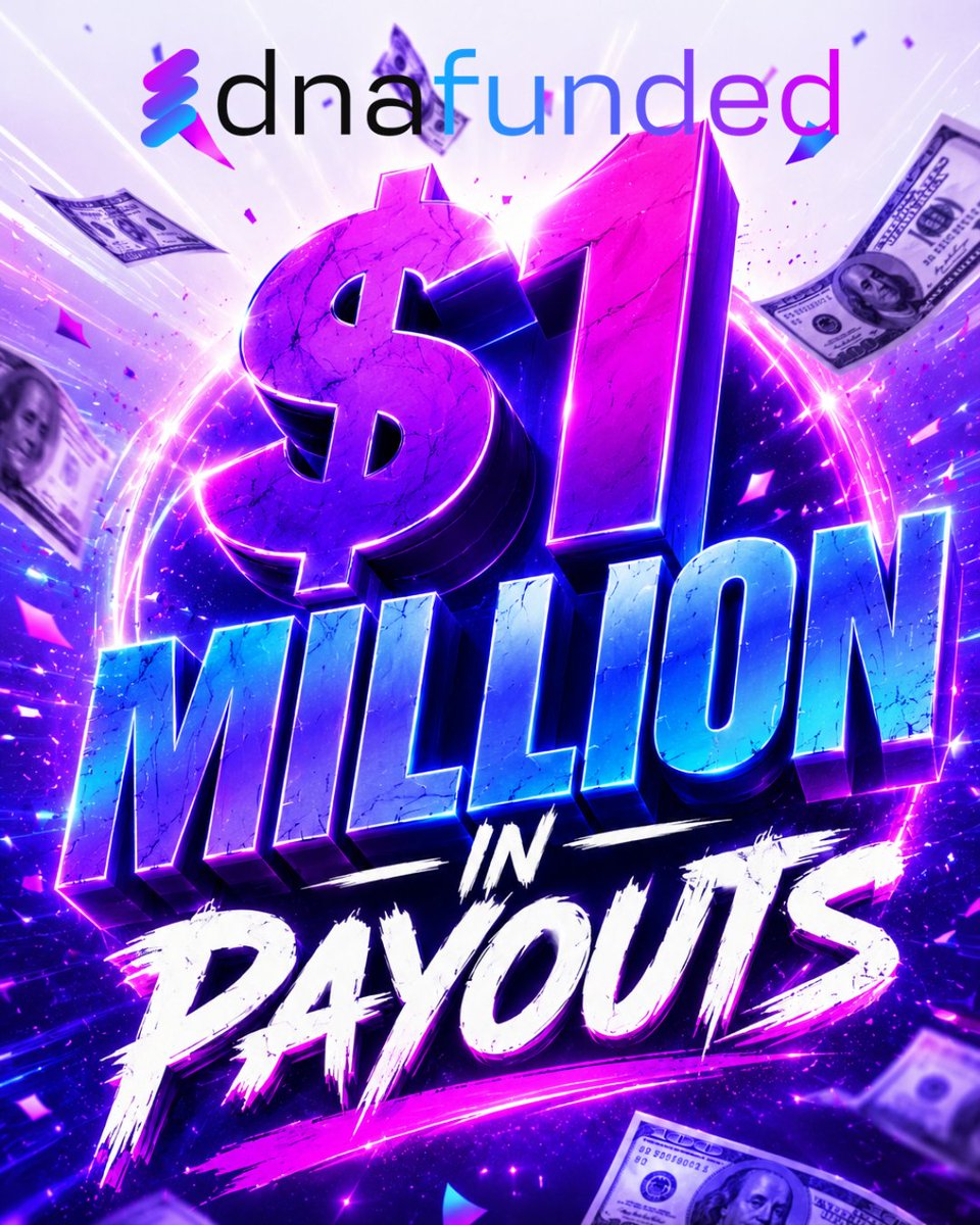 dnafunded's tweet photo. 🎉 $1 MILLION IN PAYOUTS. LET'S CELEBRATE! 🎉

We just hit a massive milestone: $1,000,000 paid out to our traders. This is only possible because of this incredible community, so we're giving back.

🎁 GIVEAWAY: 2x FREE $100K 1-Phase Challenges

How to enter:
✅ Like this post
✅ Share it 
✅ Tag 3 People

🗓️ Winners drawn: July 13th

Two lucky traders will get a completely free $100K 1-Phase Challenge. Just our way of saying thank you for helping us reach this milestone.

Good luck, and let's keep the payouts coming 💜💙