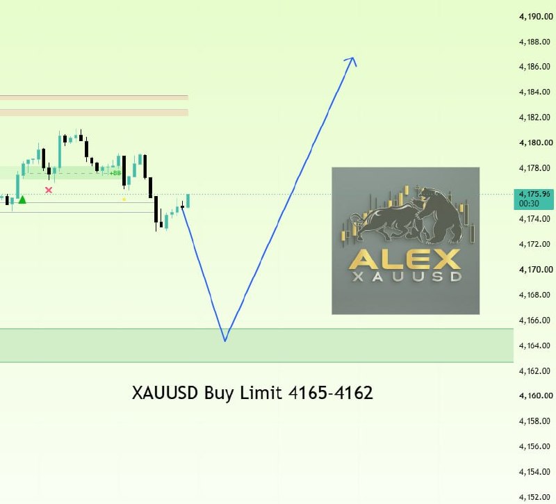 Alexx_US's tweet photo. Gold setting up for a bounce — here's the play.

📌 With support forming around 4162, the setup favors buying on the dip within a defined zone. Tight stop keeps risk in check while the upside targets give room to ride the move.

XAUUSD

✅ Buy limit: 4165-4162

⛔ SL: 4155

🎯 TP1: 4170

🎯 TP2: 4180

🎯 TP3: 4185

Once in profit, lock in break-even to protect your capital before letting the rest run.

👉 Need a clear framework for entries and exits? Link in bio

#XAUUSD #GoldTrading #ForexSignals #RiskManagement
